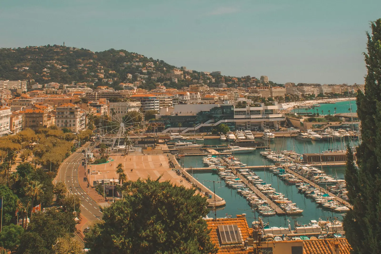 Cannes vista dall’alto: il Vieux Port e il Palais des Festivals