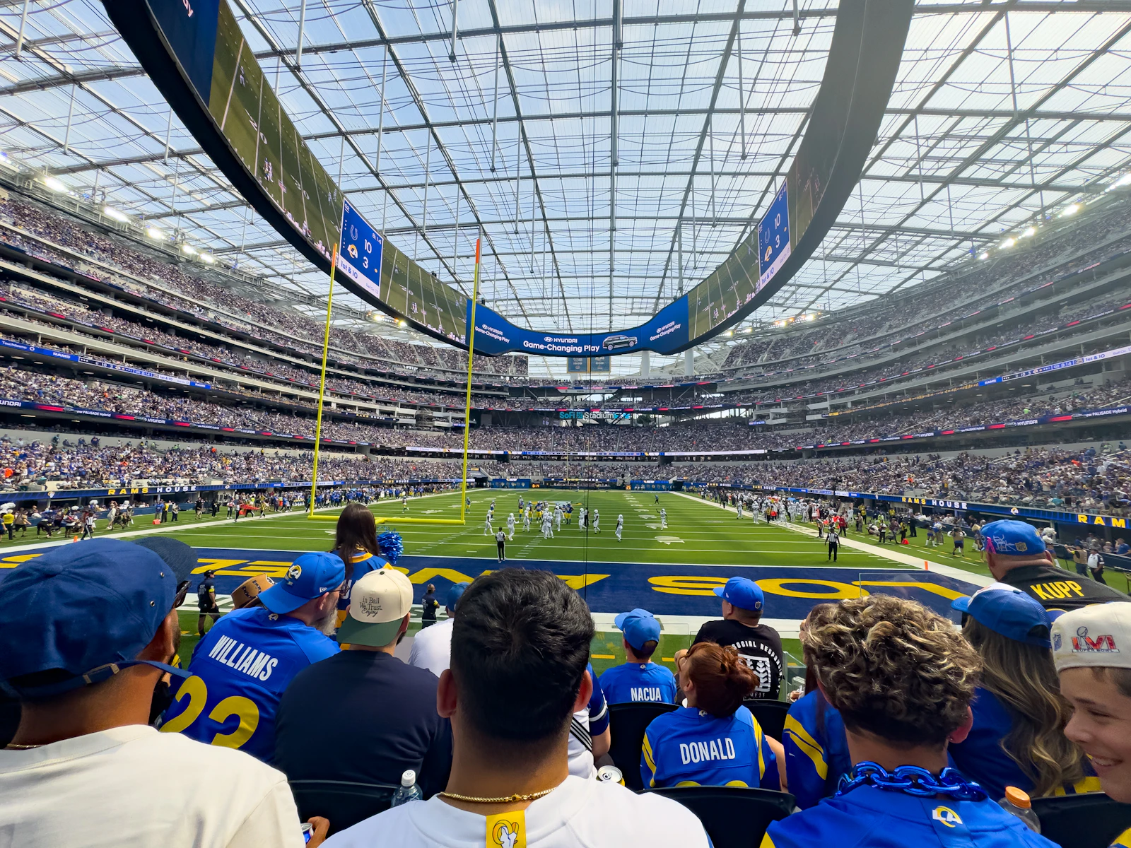Il SoFi Stadium di Los Angeles durante una partita