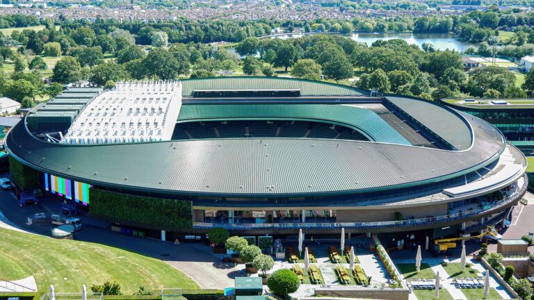 Lo stadio di Wimbledon visto dall’alto