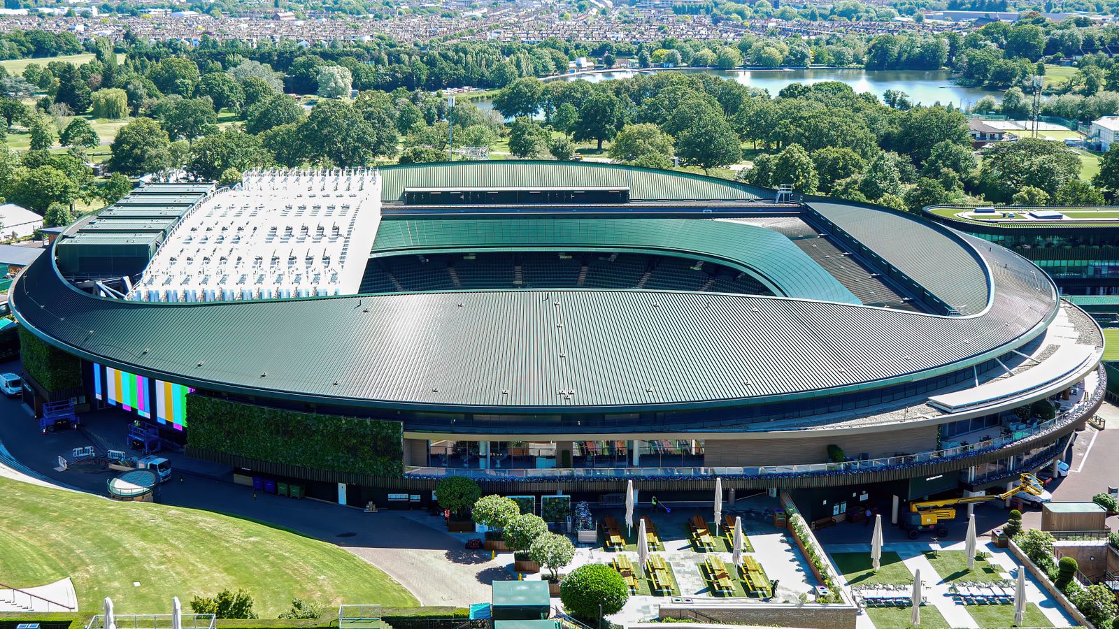 Lo stadio di Wimbledon visto dall&rsquo;alto